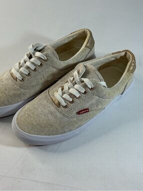 Levi's Men's Cream/Tan Low-Top Canvas Sneakers